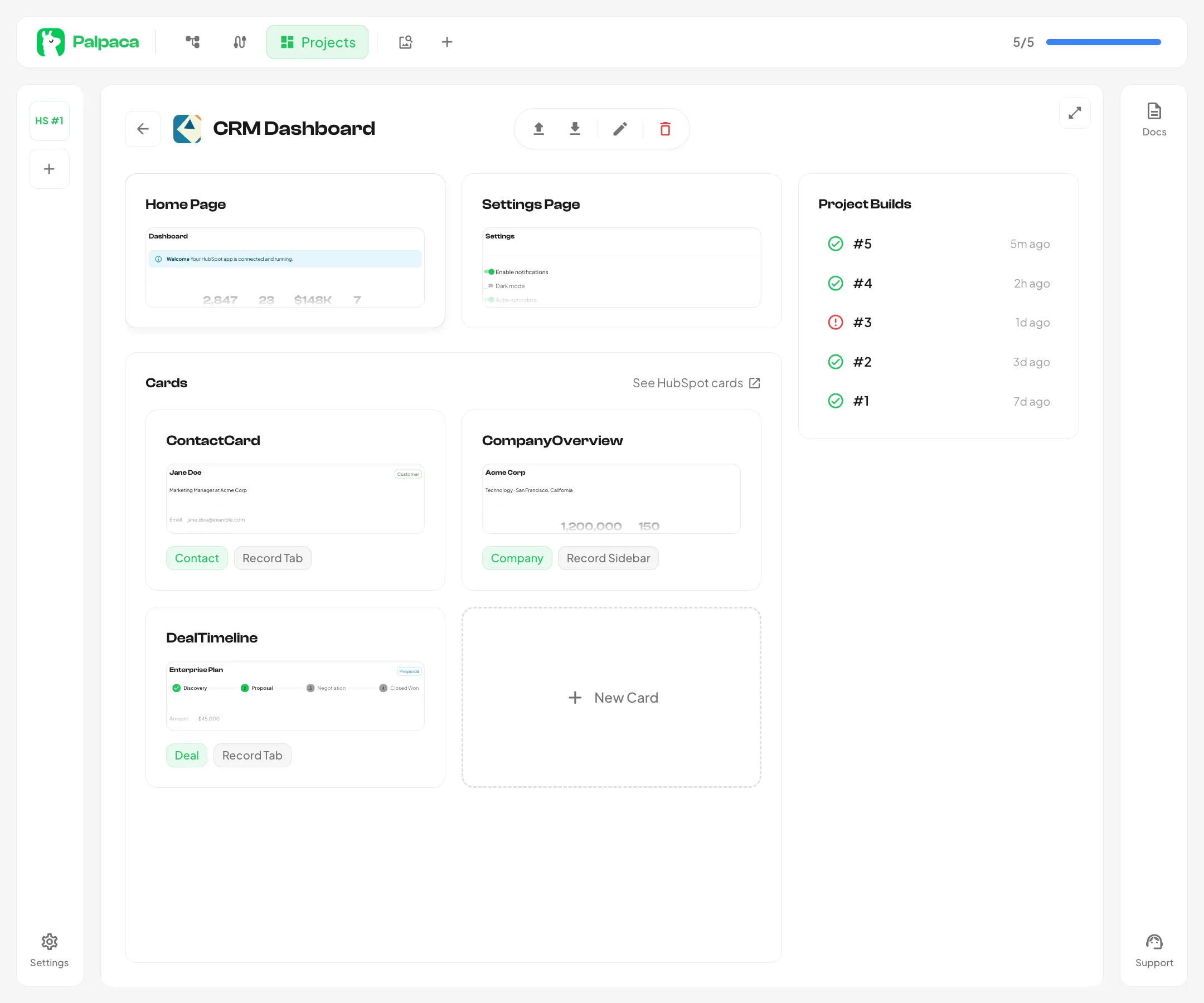 The action pill with Download Code button